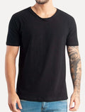 Camiseta King & Joe Masculina Slim Flex Lisa Preta