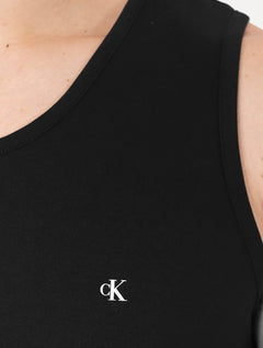 Regata Calvin Klein Jeans Masculina Chest CK Logo Preta