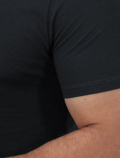 Camiseta Calvin Klein Masculina Meia Malha Big CK Logo Chumbo