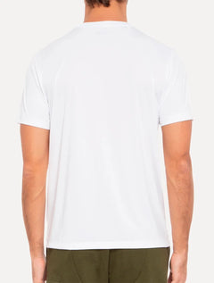 Camiseta Lacoste Masculina Plain Croc Trainning Poliéster Branca