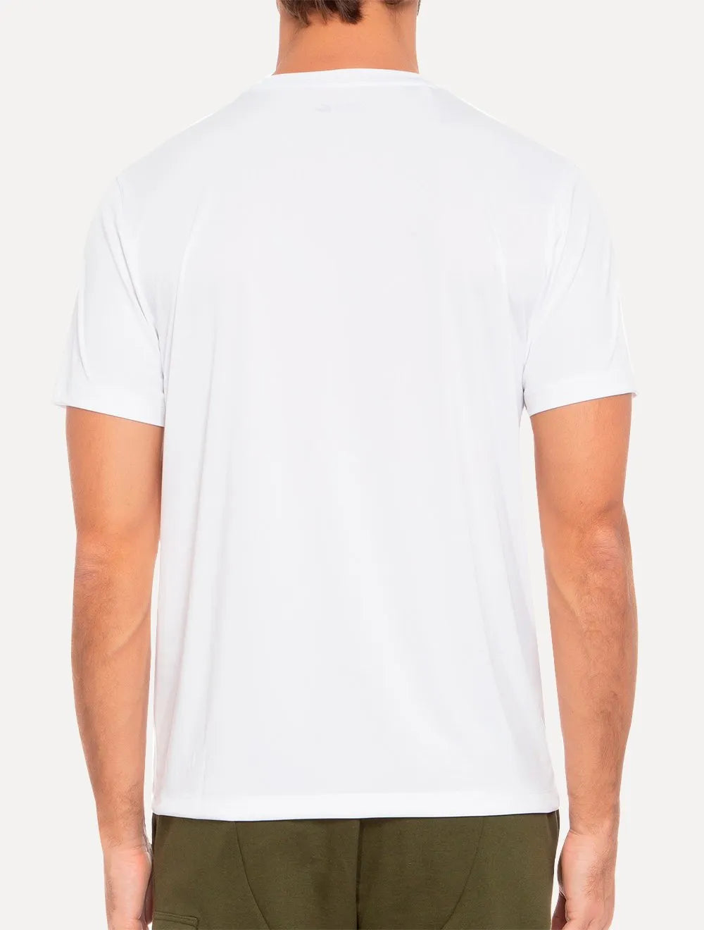 Camiseta Lacoste Masculina Plain Croc Trainning Poliéster Branca