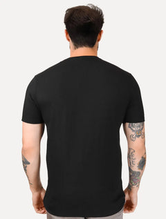 Camiseta Guess Masculina Silk Logo Simple Preta