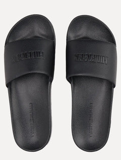 Chinelo Tommy Hilfiger Print Tumble Pool Slide Preto