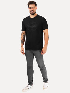Camiseta King & Joe Masculina Signature Circle Estd 2013 Preta