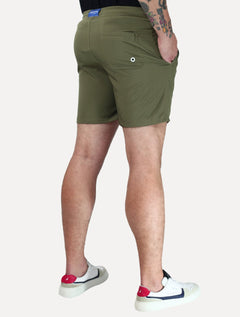 Short King & Joe Masculina Nylon Flex Colors Verde Militar