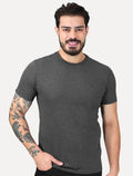 Camiseta Aramis Masculina Basic Lisa Surton Icon Cinza Mescla