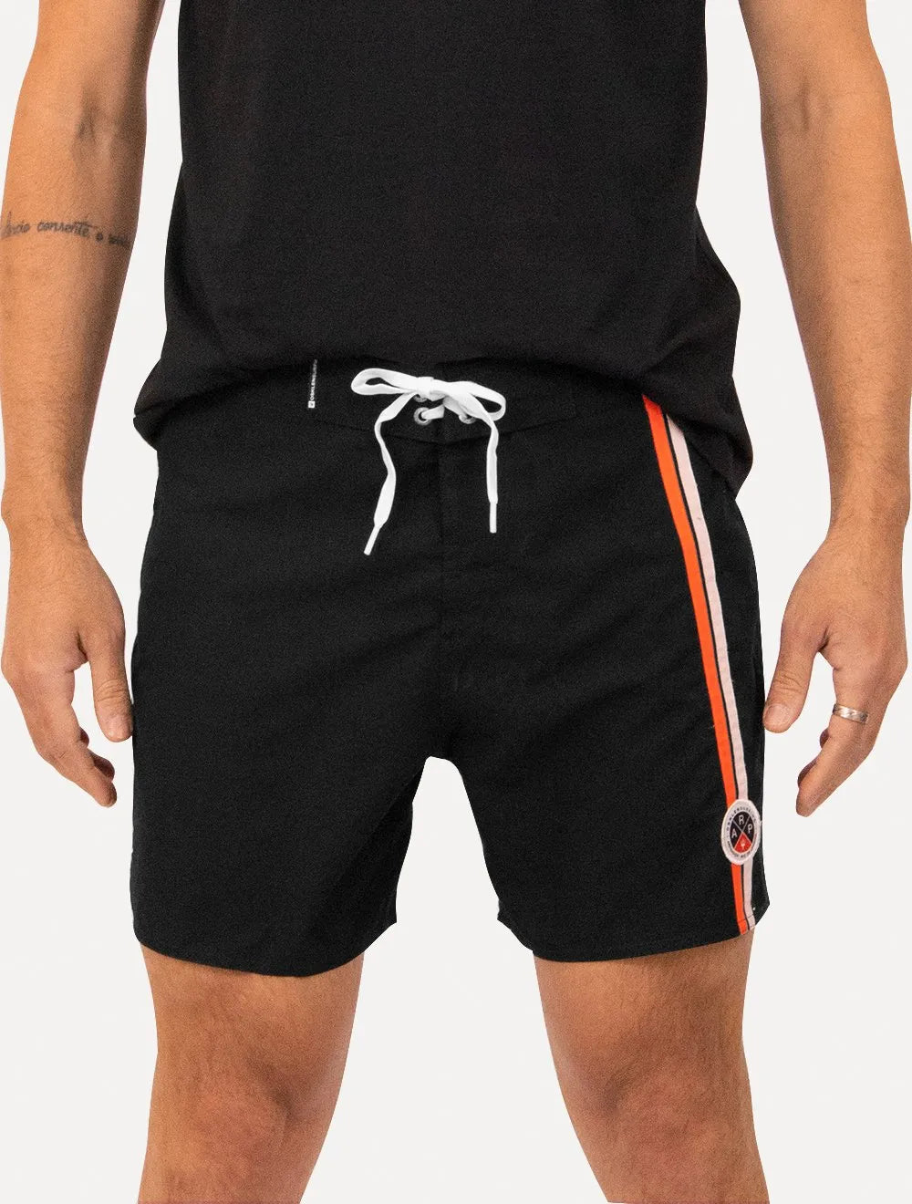 Bermuda Osklen Masculina D'Água Surf Vintage Patch Preta