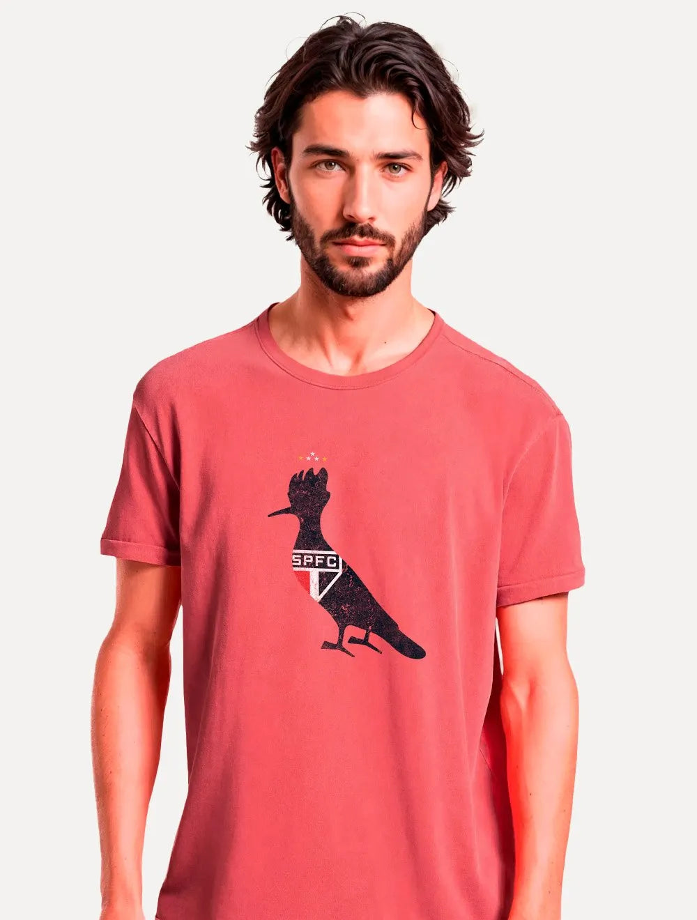 Camiseta Reserva Masculina Bust Woodpecker SPFC Vermelha
