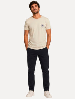 Camiseta John John Masculina Regular Fit Brand Circle Areia