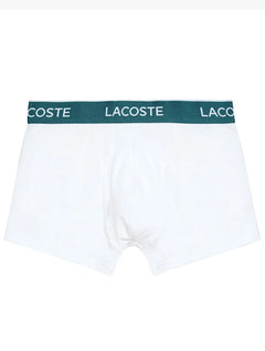 Cueca Lacoste Trunk Boxer Lettered Waist Branca 1UN