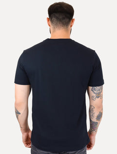 Camiseta Tommy Hilfiger Masculina Linear Flag Graphic Azul Marinho