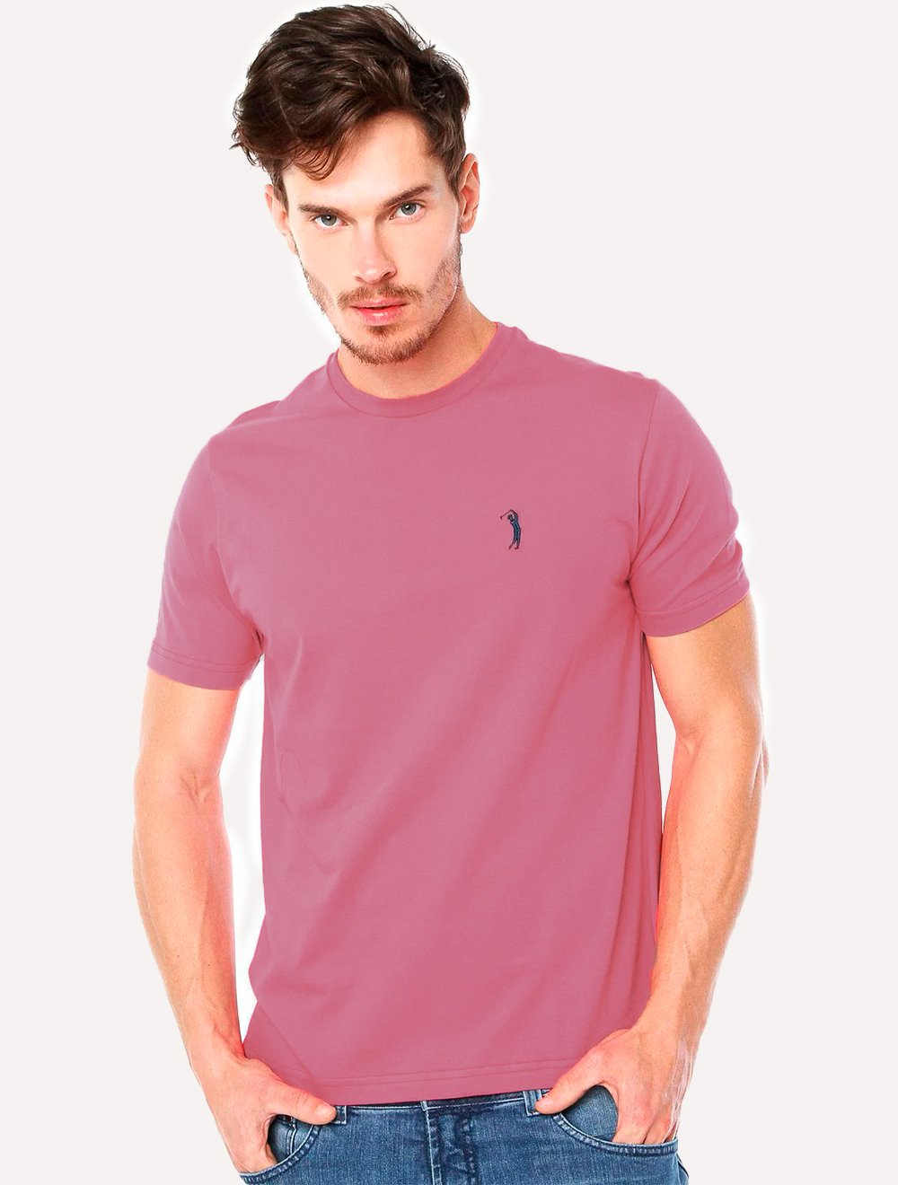 Camiseta Aleatory Masculina Navy Icon Grape Violeta