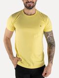 Camiseta Tommy Hilfiger Masculina Essential Cotton Amarela Médio