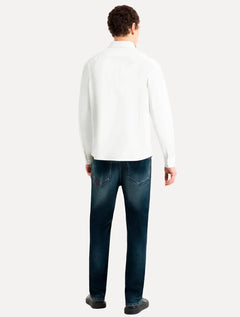 Camisa Ellus Masculina Tricoline LY Slim Irish Branca