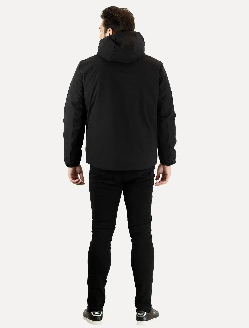 Jaqueta Calvin Klein Hooded CK Peito Preta