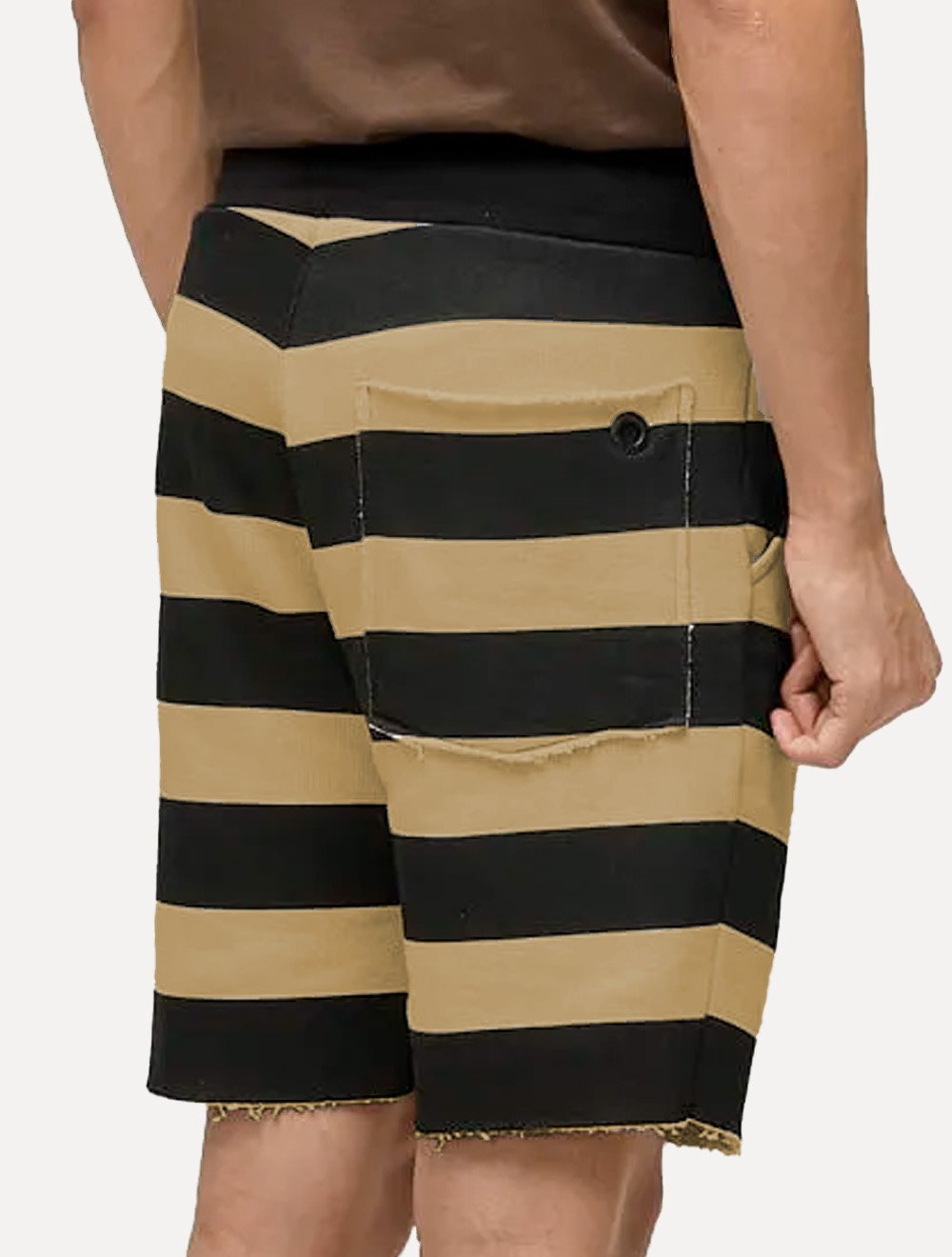 Bermuda Osklen Masculina Moletom Casual Listrada E-Fabric Cáqui