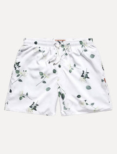Short Reserva Masculino D'Água Beachwear Rosas Branco
