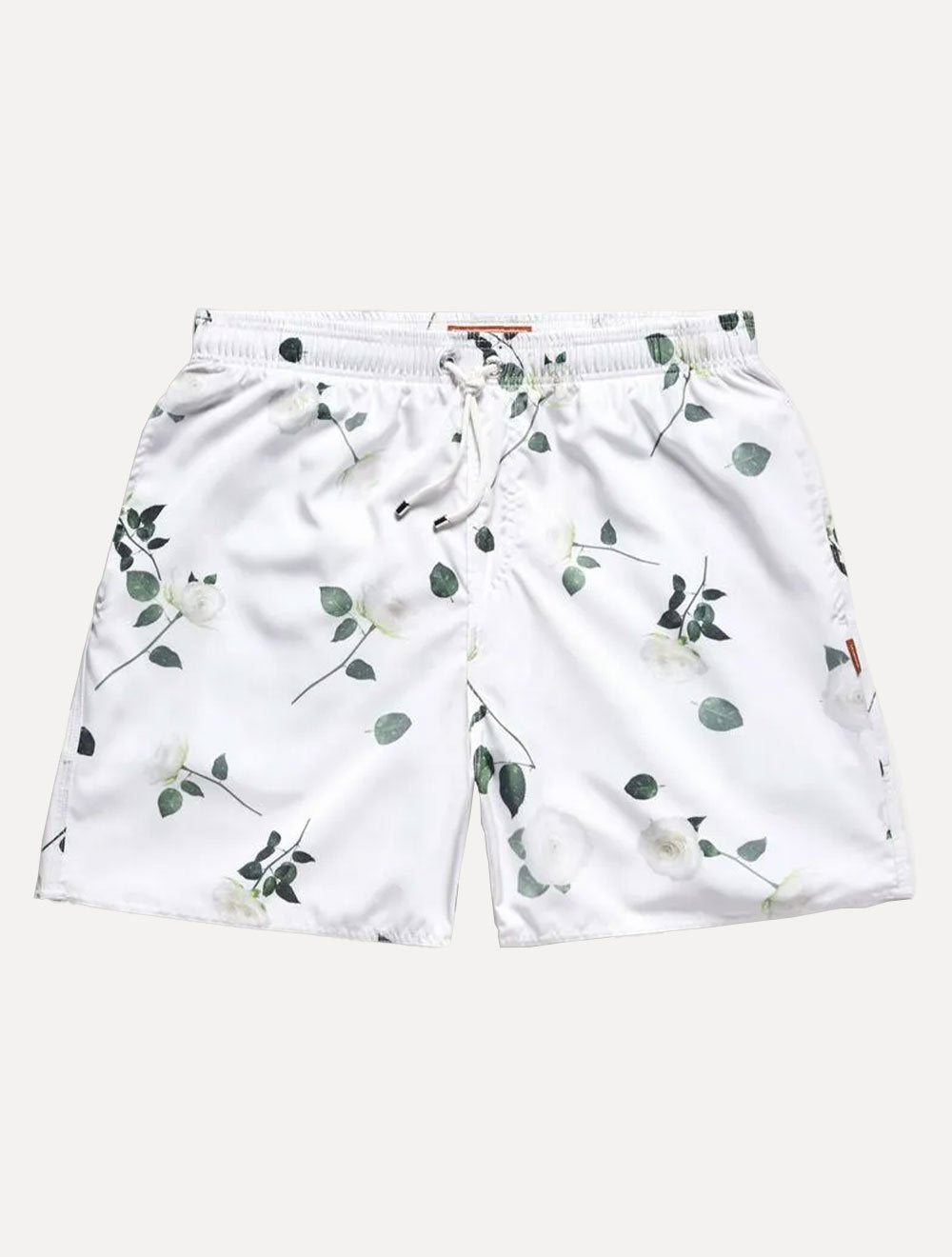 Short Reserva Masculino D'Água Beachwear Rosas Branco