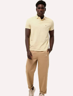 Polo Tommy Hilfiger Masculina Regular Piquet 1985 Areia