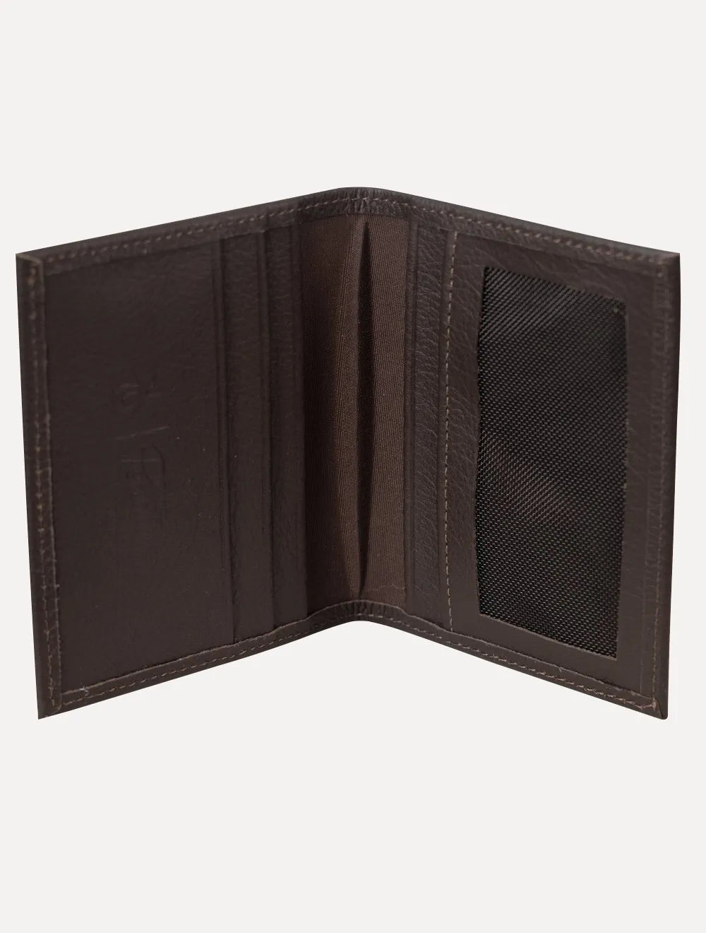 Carteira Original Penguin Masculina Couro Mini Vertical Logo Marrom Café