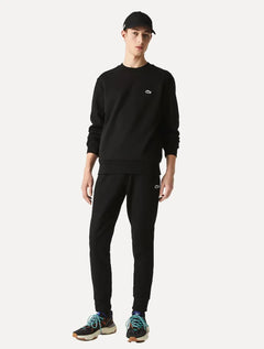 Calça Lacoste Masculina Moletom Sport Cotton Fleece Croco Preta