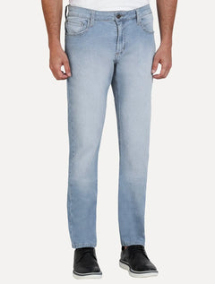 Calça Dudalina Jeans Masculina Slim Denim Malha Clara