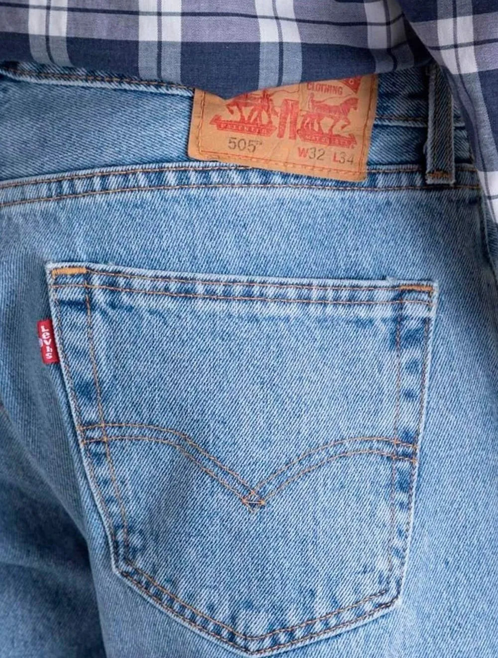 Calça Jeans Levis 505 Regular Light Wash Clara