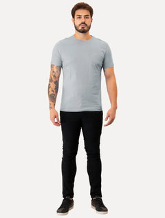 Camiseta Guess Masculina Bordado Peito Azul Claro