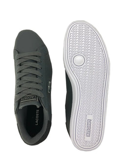 Tênis Lacoste Masculino Couro Graduate 319 2 DK Gry/Blk Cinza Escuro