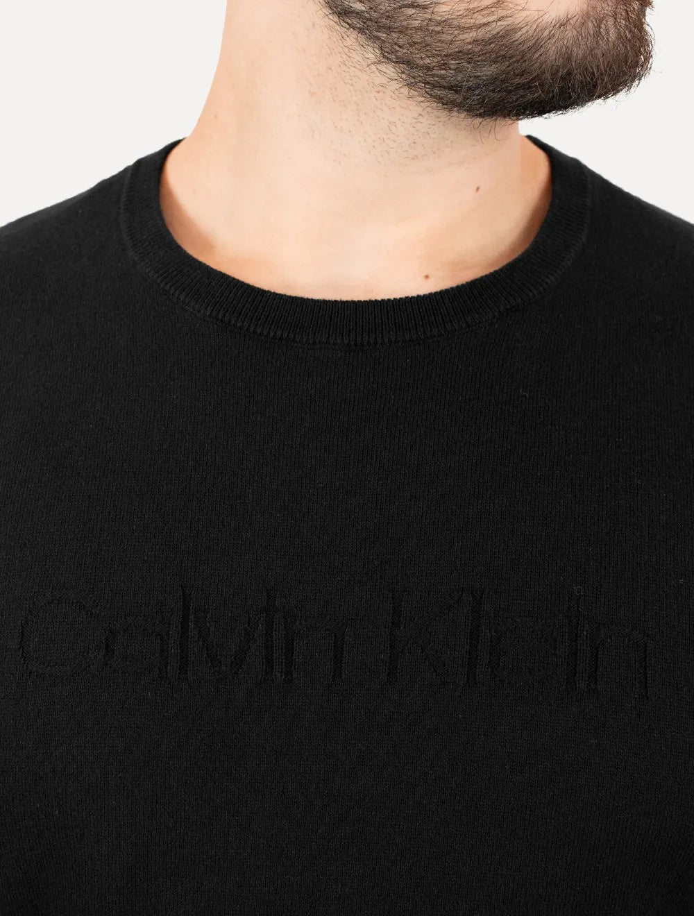Suéter Calvin Klein Jeans Masculino Crewneck Tricot Liso Preto