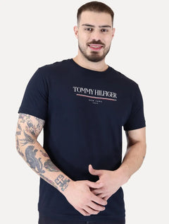 Camiseta Tommy Hilfiger Masculina Brand Love Big Azul Marinho
