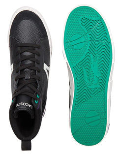 Tênis Lacoste Masculino Couro Sneaker L004 Blk/Off Wht Preto