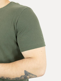 Camiseta Calvin Klein Jeans Masculina Skied Back Frame Verde Militar