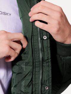 Jaqueta Victory Eagle Masculina Puffer Buttons Verde Escuro