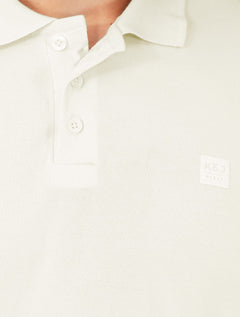 Polo K&J Black Masculina Premium Flex Slim Off-White
