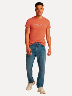 Camiseta Tommy Hilfiger Masculina Core Logo Tee Laranja