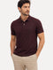 Polo Aramis Masculina Basic Piquet Mono Bordeaux Bordô Escuro