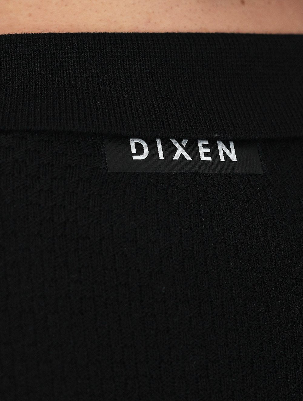 Polo Dixen Masculina Tricot Manga Curta Preta