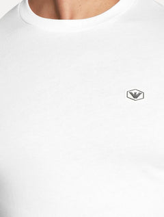 Camiseta Armani Exchange Masculina Essential Minimalist Micro Patch Branca