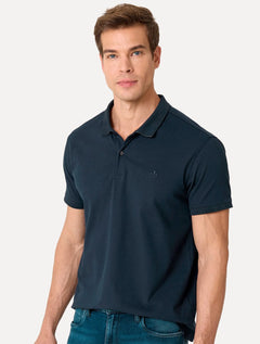 Polo Dudalina Masculina Flex Piquet Azul Marinho