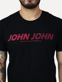 Camiseta John John Masculina Slim Fit Signature Preta