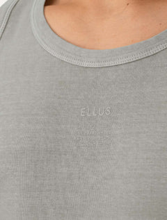 Regata Ellus Masculina Slim Rib Washed Crafted Stone Cinza