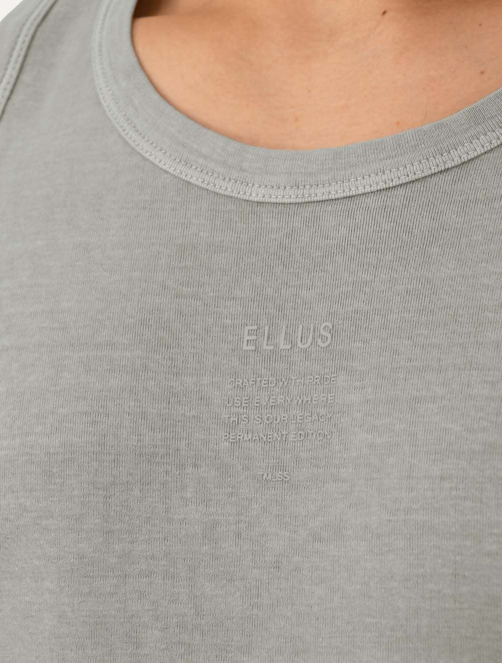 Regata Ellus Masculina Slim Rib Washed Crafted Stone Cinza
