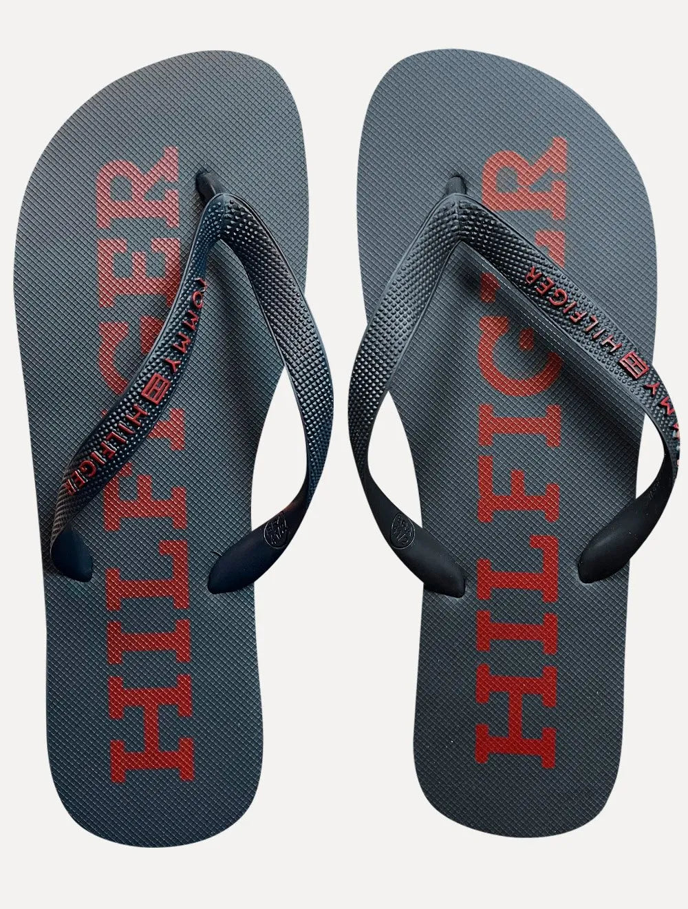 Chinelo Tommy Hilfiger Silk Logo Beach Rubber Azul Marinho/Vermelho