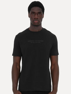 Camiseta Armani Exchange Masculina Milano New York Frontal Logo Preta