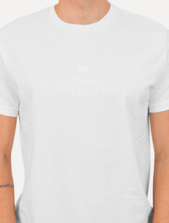 Camiseta Tommy Hilfiger Masculina Mid Embroidered Chest Branca