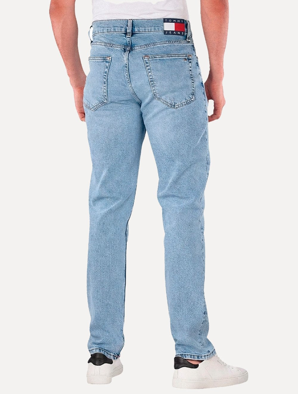 Calça Tommy Jeans Masculina Regular Straight Relaxed Ryan Azul Médio