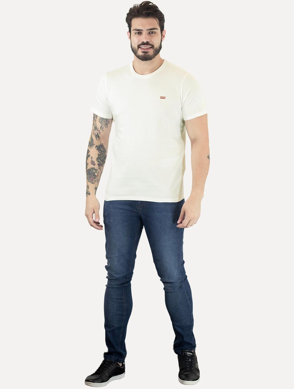 Camiseta Levis Classic SS Original Housemark Lines Off-White