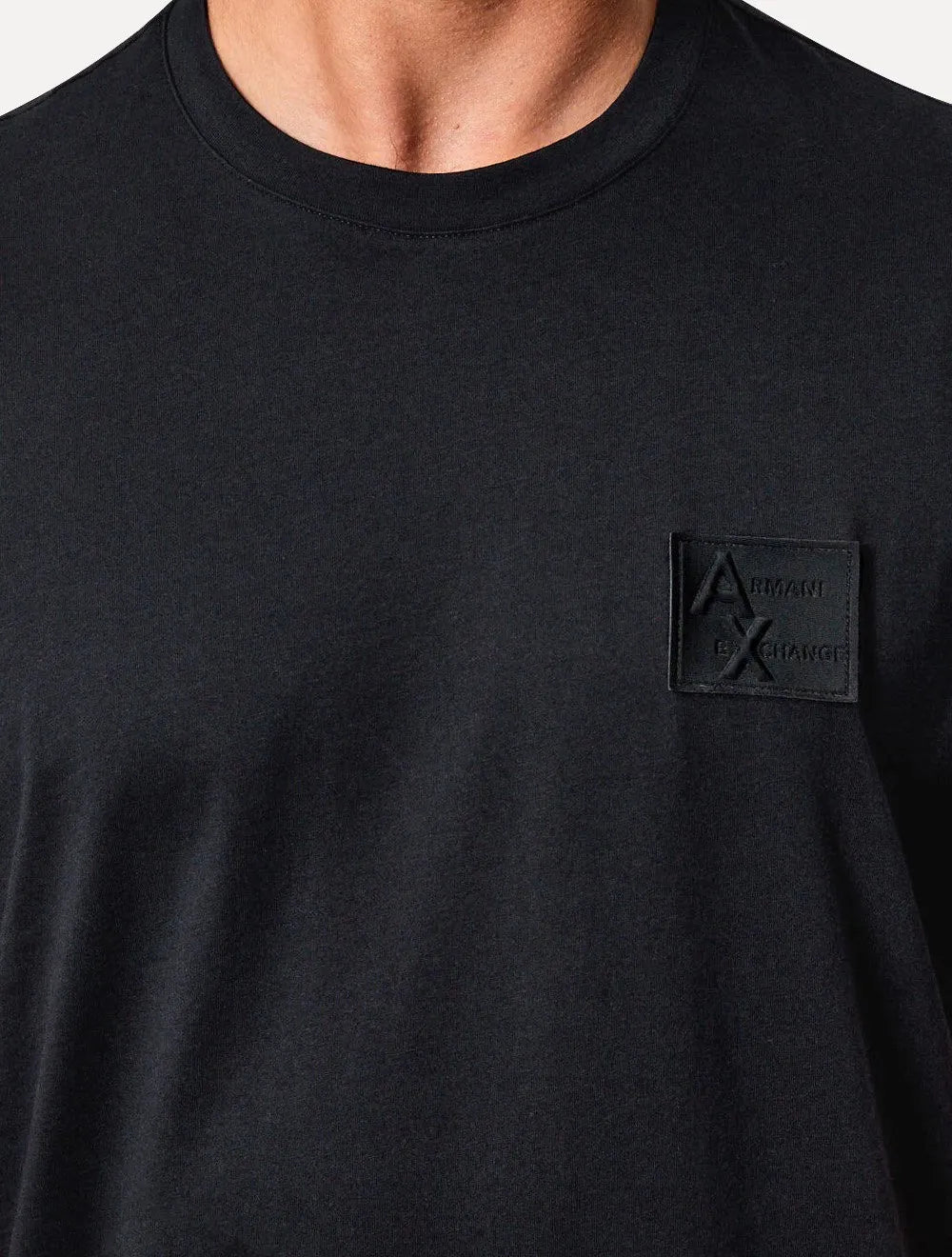 Camiseta Armani Exchange Masculina Regular Rubber AX Logo Azul Marinho