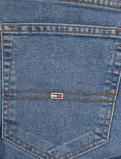 Calça Tommy Jeans Masculina Skinny Simon Flag Azul